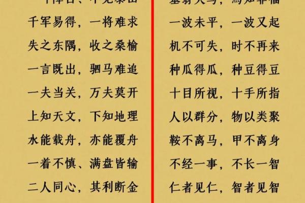 命理与命水：探索四字成语的智慧与魅力