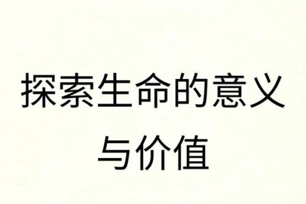 命的真正含义：探寻人生的意义与价值