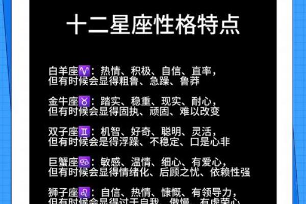 星座命运揭秘：十二星座性格与命运的奇妙关联