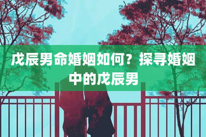 戊辰男命婚姻如何?探寻婚姻中的戊辰男