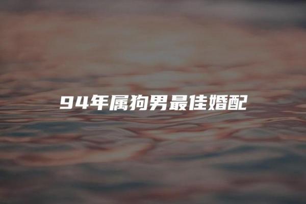94年属狗的人生命运与性格解析