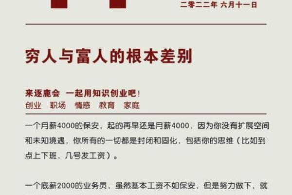 穷人靠命，富人靠智慧：成功的关键在于思维方式与行动选择